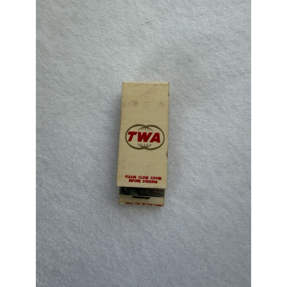 Vintage advertising matchbook matches TWA Trans World Airlines